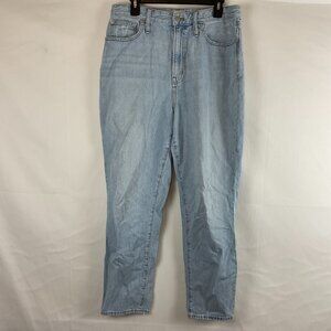 Madewell The Perfect Curvy Vintage Jean Light Blue Wash Distressed